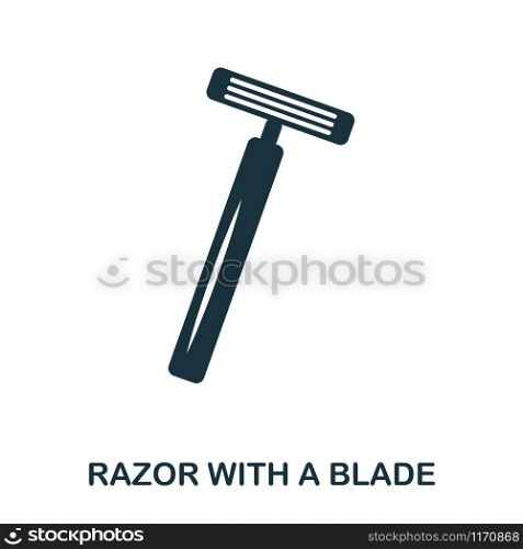 Razor With A Blade icon. Flat style icon design. UI. Illustration of razor with a blade icon. Pictogram isolated on white. Ready to use in web design, apps, software, print. Razor With A Blade icon. Flat style icon design. UI. Illustration of razor with a blade icon. Pictogram isolated on white. Ready to use in web design, apps, software, print.
