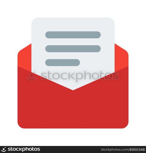 read mail document, icon on isolated background