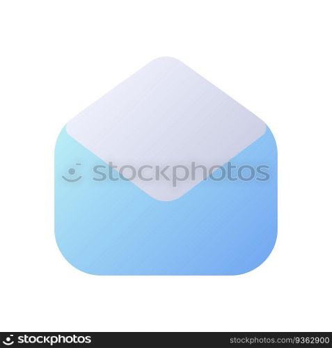 Read message pixel perfect flat gradient two-color ui icon. Email service. Digital letter inbox. Simple filled pictogram. GUI, UX design for mobile application. Vector isolated RGB illustration. Read message pixel perfect flat gradient two-color ui icon
