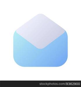Read message pixel perfect flat gradient two-color ui icon. Email service. Digital letter inbox. Simple filled pictogram. GUI, UX design for mobile application. Vector isolated RGB illustration. Read message pixel perfect flat gradient two-color ui icon