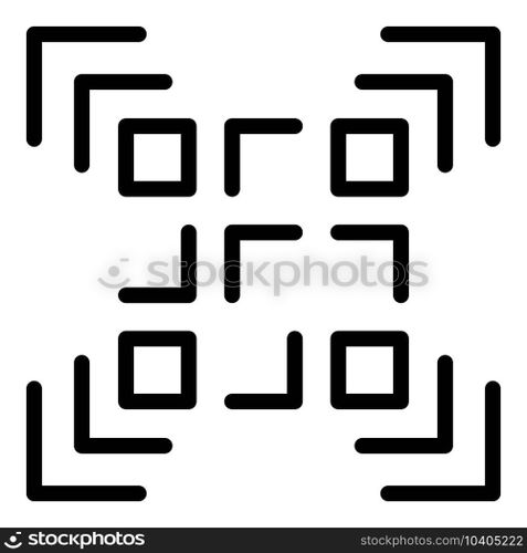Reader code frame icon outline vector. Scan barcode. Scanner qrcode. Reader code frame icon outline vector. Scan barcode