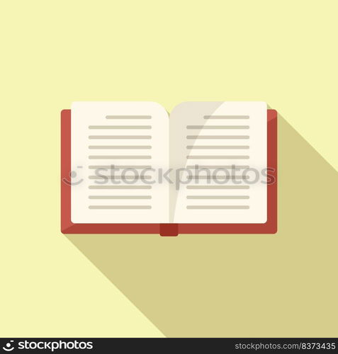 Reading book icon flat vector. Online study. Career skill. Reading book icon flat vector. Online study