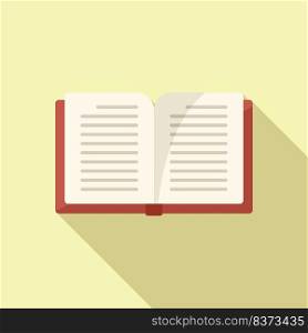 Reading book icon flat vector. Online study. Career skill. Reading book icon flat vector. Online study