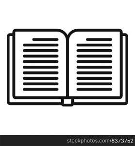 Reading book icon outline vector. Online study. Career skill. Reading book icon outline vector. Online study