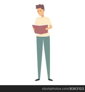 Reading book stress reduction icon cartoon vector. Mind lifestyle. Noise recession. Reading book stress reduction icon cartoon vector. Mind lifestyle