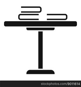 Reading book table icon simple vector. Office interior. Relax vip. Reading book table icon simple vector. Office interior