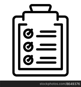 Reading clipboard icon outline vector. Child study. Student kid. Reading clipboard icon outline vector. Child study