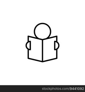 reading icon vector design templates white on background