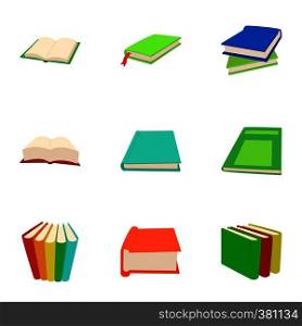 Reading icons set. Cartoon illustration of 9 reading vector icons for web. Reading icons set, cartoon style
