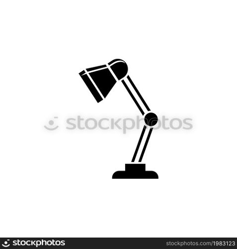 Reading Lamp, Office Reading Light. Flat Vector Icon illustration. Simple black symbol on white background. Reading Lamp, Office Reading Light sign design template for web and mobile UI element. Reading Lamp, Office Reading Light. Flat Vector Icon illustration. Simple black symbol on white background. Reading Lamp, Office Reading Light sign design template for web and mobile UI element.