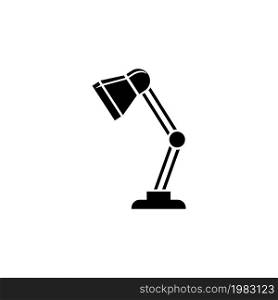 Reading Lamp, Office Reading Light. Flat Vector Icon illustration. Simple black symbol on white background. Reading Lamp, Office Reading Light sign design template for web and mobile UI element. Reading Lamp, Office Reading Light. Flat Vector Icon illustration. Simple black symbol on white background. Reading Lamp, Office Reading Light sign design template for web and mobile UI element.