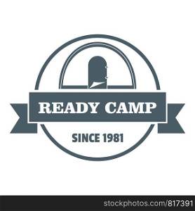 Ready camp logo. Vintage illustration of ready camp vector logo for web. Ready camp logo, vintage style