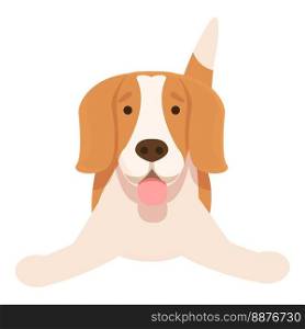 Ready dog icon cartoon vector. Run animal. Cute canine. Ready dog icon cartoon vector. Run animal