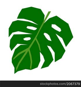Ready for cards, posters, prints and other usage. Vector illustration with monstera leaf Design element