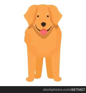 Ready for play dog icon cartoon vector. Golden retriever. Baby portrait. Ready for play dog icon cartoon vector. Golden retriever