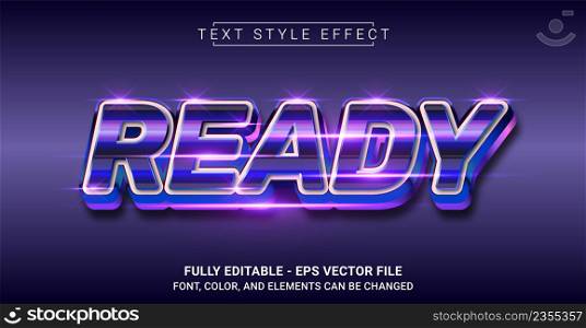 Ready Text Style Effect. Editable Graphic Text Template.