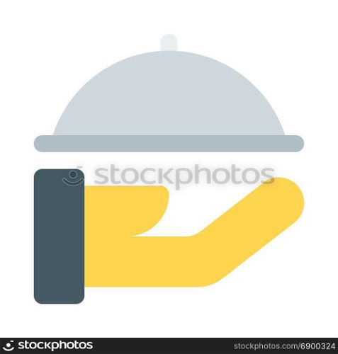 ready to serve, icon on isolated background