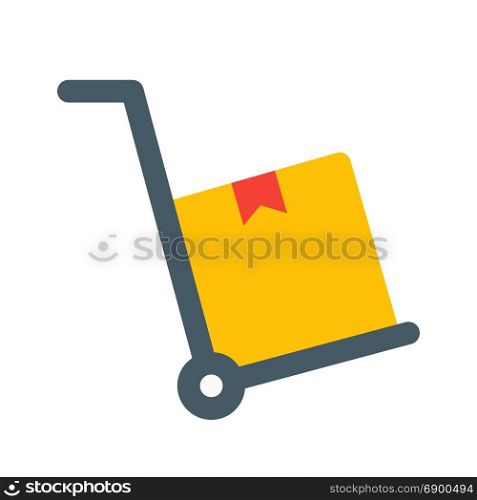 ready to ship package, icon on isolated background