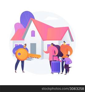 Real estate abstract concept vector illustration. Real estate agency, residential, industrial, commercial property market, investment portfolio, home ownership, property value abstract metaphor.. Real estate abstract concept vector illustration.