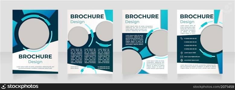 Real estate agency promo blank brochure design. Template set with copy space for text. Premade corporate reports collection. Editable 4 paper pages. Montserrat Bold, Medium, Regular fonts used. Real estate agency promo blank brochure design