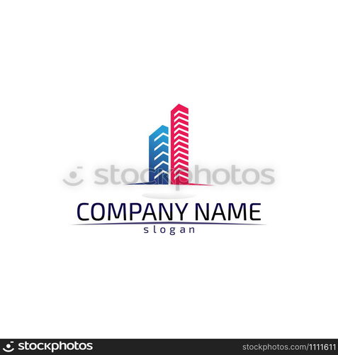 Real estate and home buildings logo icons template