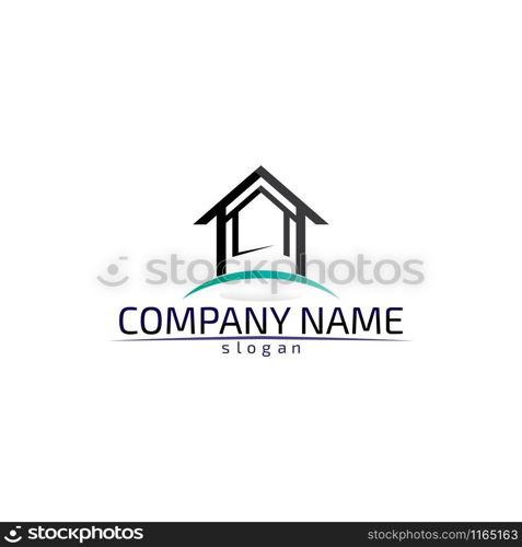 Real estate and home buildings logo icons template