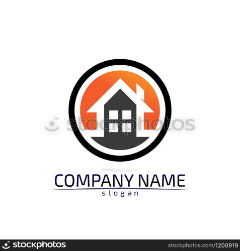 Real estate and home buildings logo icons template