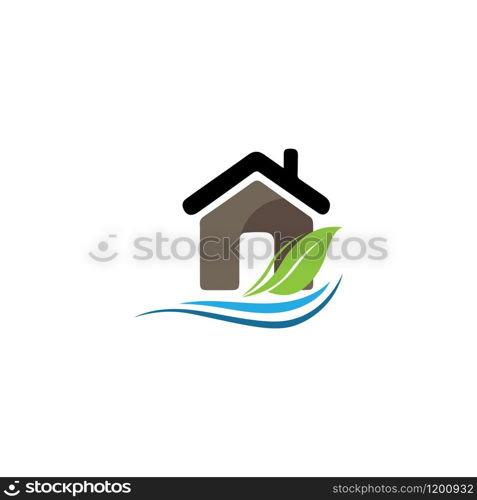 Real estate and home buildings logo icons template