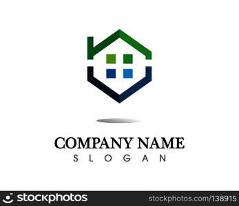 Real estate and home buildings logo icons template