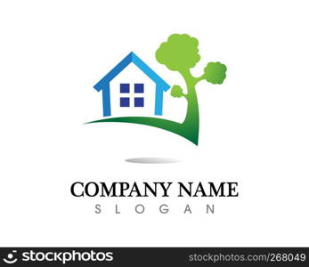 Real estate and home buildings logo icons template