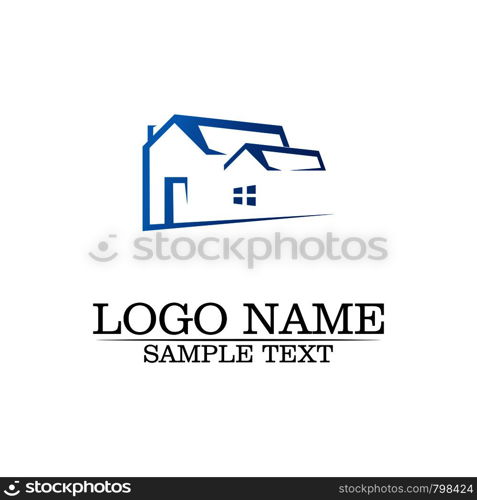 Real estate and home buildings logo icons template