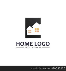 Real estate and home buildings vector logo icons template