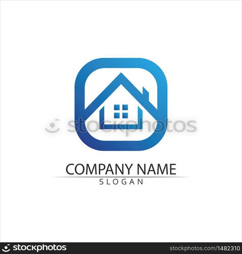 Real estate and home buildings vector logo icons template