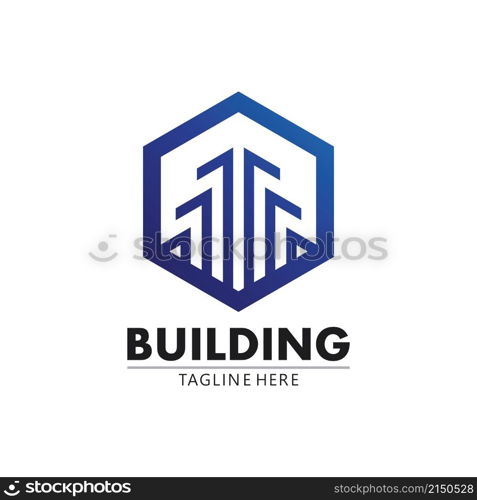 Real estate and home buildings vector logo icons template