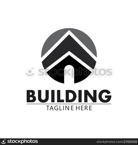 Real estate and home buildings vector logo icons template