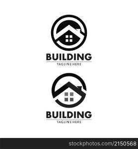 Real estate and home buildings vector logo icons template