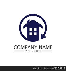 Real estate and home buildings vector logo icons template