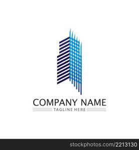 Real estate and home buildings vector logo icons template