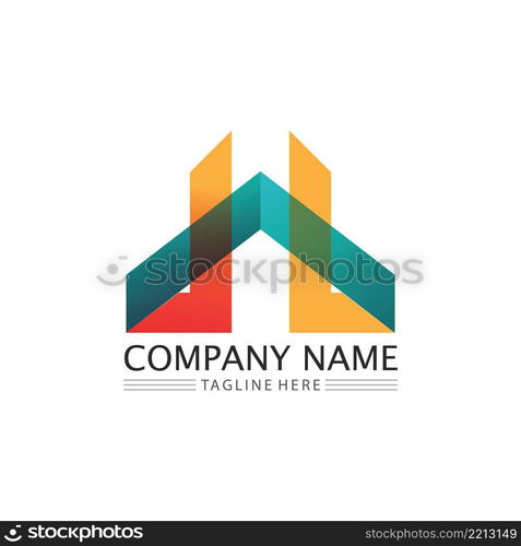 Real estate and home buildings vector logo icons template