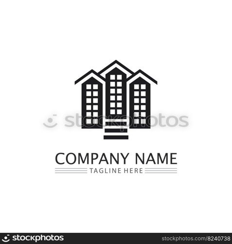 Real estate and home buildings vector logo icons template