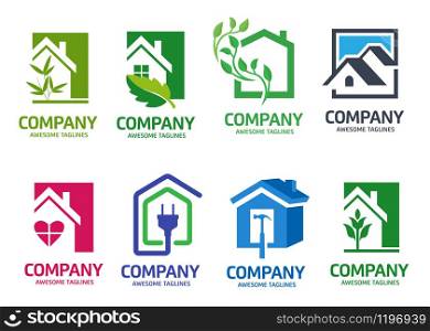 Real Estate and house Design vector. ,House Home Housing Agent Logo Symbol Collection Set