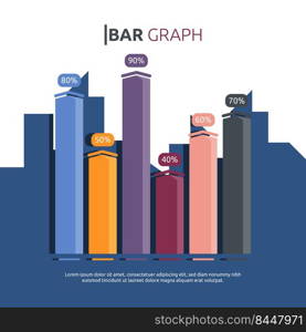 Real Estate Bar Graphic Chart Statistic Data Infographic Template