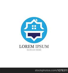 real estate building home logo and symbol
