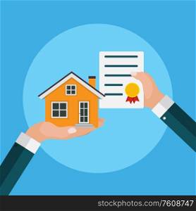 Real estate concept. Buy house poster. Vector Illustration EPS10. Real estate concept. Buy house poster. Vector Illustration