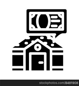 real estate control glyph icon vector. real estate control sign. isolated symbol illustration. real estate control glyph icon vector illustration