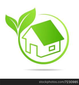 Real Estate, Eco House design vector template