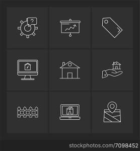 real estate , house , property , money , dollar , navigation , location , sale , purchase , search , icon, vector, design, flat, collection, style, creative, icons
