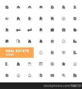 Real Estate icons set vector