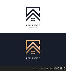 Real estate logo and icon design concept