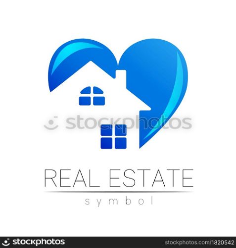 Real Estate Logo Design in Vector for real estateproperty industry House Symbol for Brand Identity Business Company in blue colors. Real Estate Logo Design in Vector for real estateproperty industry House Symbol for Brand Identity Business Company
